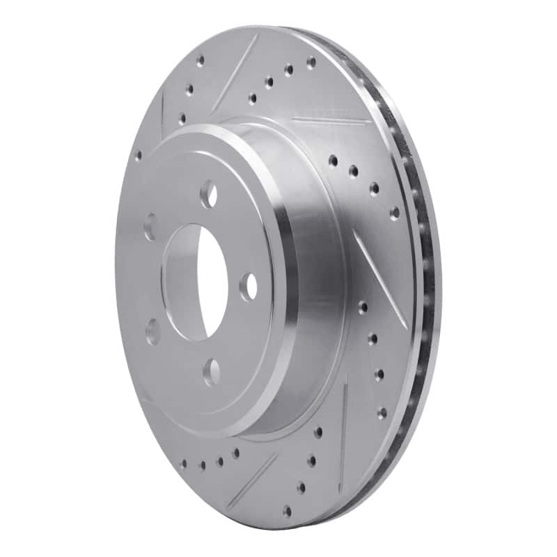 R1 Concepts — R1 05-23 Chrysler 300 Rear Left Drilled & Slotted Silver Brake Rotor
R1 Brake Rotor Drill - view 2