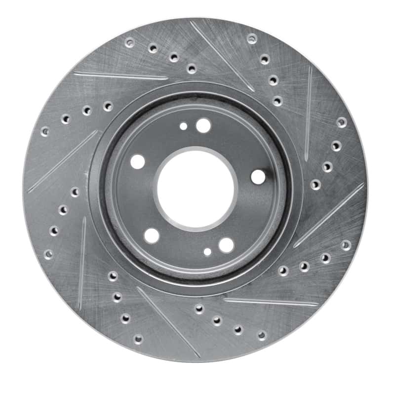 R1 Concepts — R1 01-06 Hyundai Santa Fe Front Left Drilled & Slotted Silver Brake Rotor
R1 Brake Rotor Drill - view 5