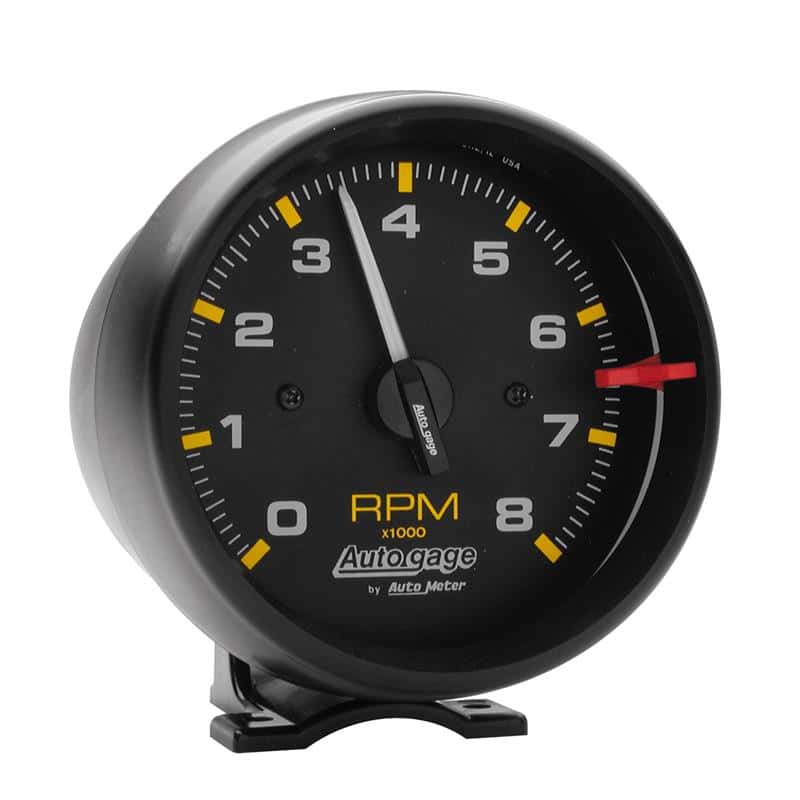 AutoMeter — Autometer Autogage Black 8,000 RPM Pedestal Mount Tachometer
3-3/4" TACH 8kRPM BK - view 2