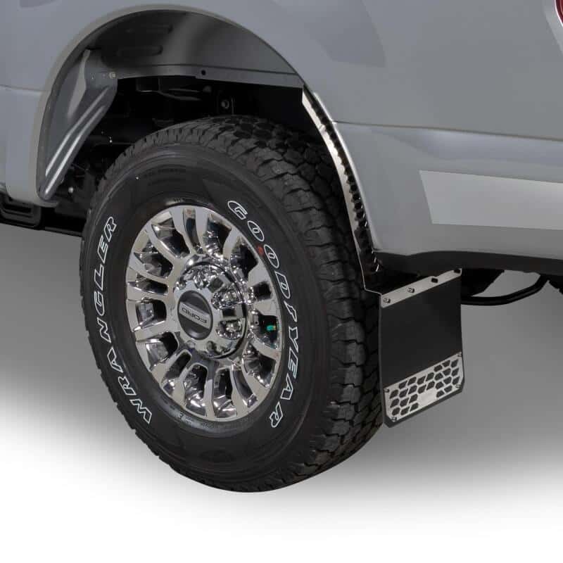 Putco — Putco 17-20 Ford SuperDuty - Set of 2 (Excl Dually Rear) Mud Skins - Polished SS w/ Hex Shield
Mud Flap - view 2