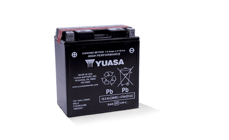 Yuasa Battery — Yuasa YTX20CH-BS High Performance AGM Battery w/Bottle - view 2