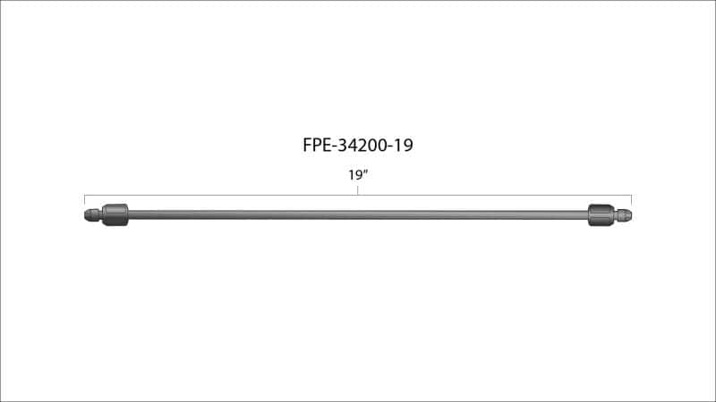 Fleece Performance — Fleece Performance 19in High Pressure Fuel Line (8mm x 3.5mm Line, M14x1.5 Nuts) - view 2