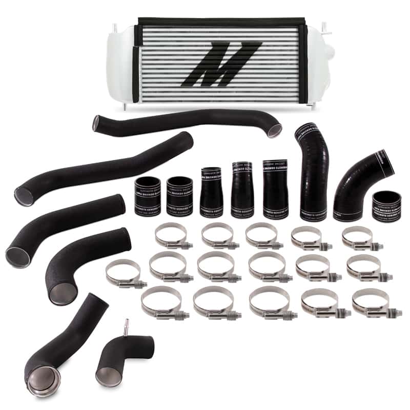 Mishimoto — Mishimoto 2017+ Ford F150 3.5L EcoBoost Performance Intercooler Kit - Silver Cooler Black Pipes - view 1