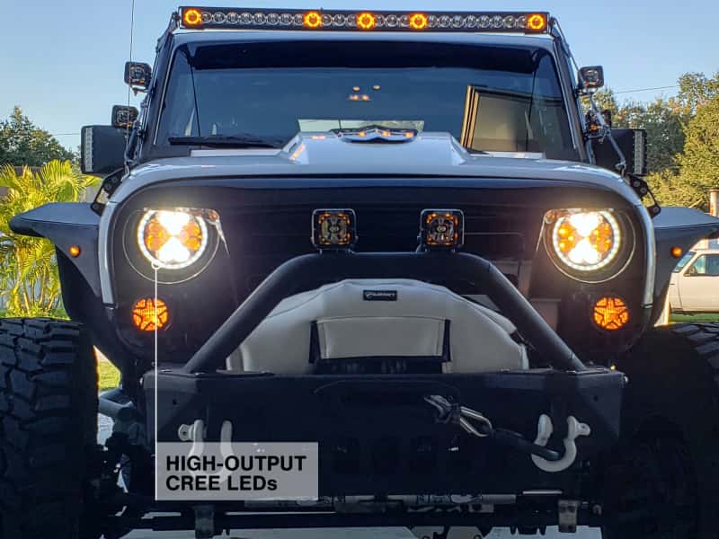 Raxiom — Raxiom 97-18 Jeep Wrangler TJ/JK Axial Spider LED Headlight w/ Amber DRL- Chrome Hsng (Clear Lens)
Headlights - view 16