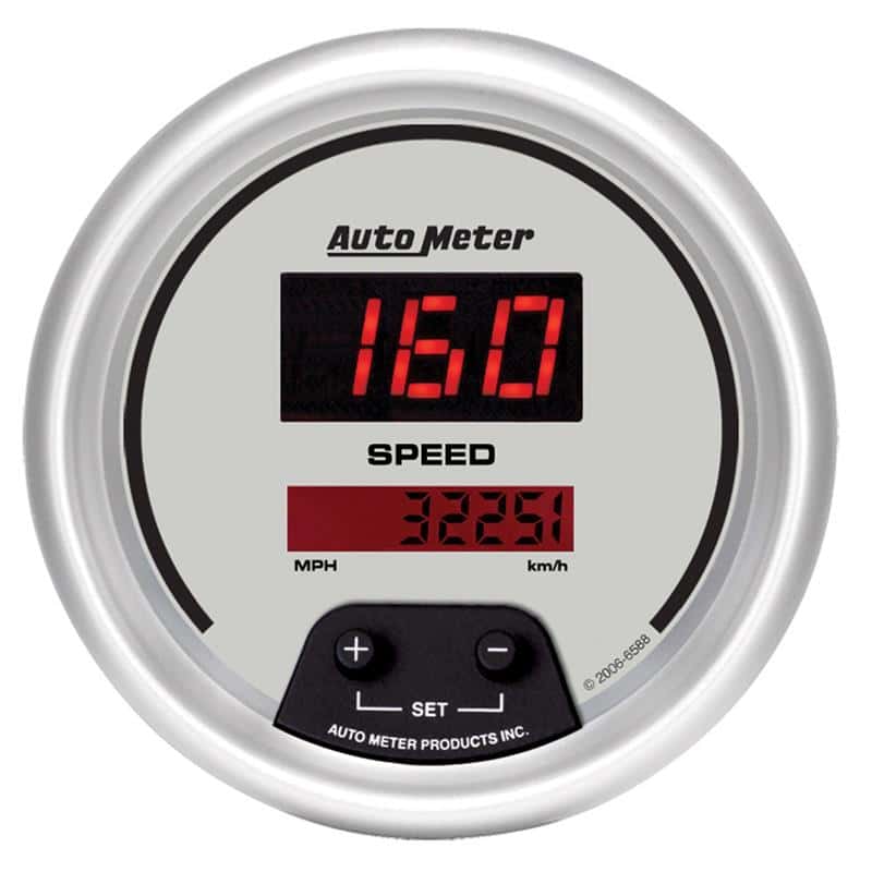 AutoMeter — Autometer Ultra-Lite 3 3/8in 160 MPH Digital Speedo Gauge
3-3/8" SPEEDO, 120 M - view 2