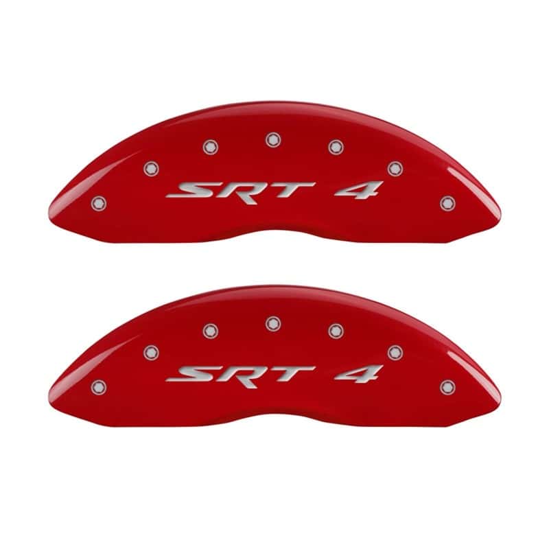 MGP — MGP Front set 2 Caliper Covers Engraved Front SRT4 Red finish silver ch
Caliper Covers - view 1