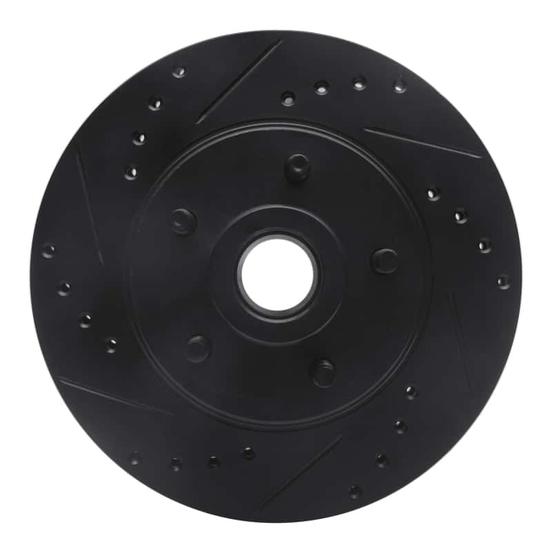 R1 Concepts — R1 87-92 Lincoln Mark VII Front Left Drilled & Slotted Black Brake Rotor
R1 Brake Rotor Drill - view 1