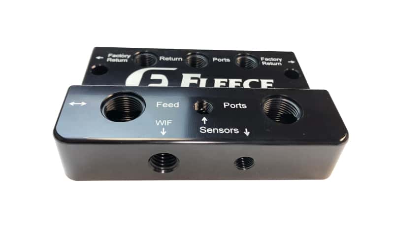 Fleece Performance — Fleece Performance 10-12 Dodge 6.7L Cummins 4th Gen Fuel Distribution Block
Fuel Ln Junc. Block - view 6