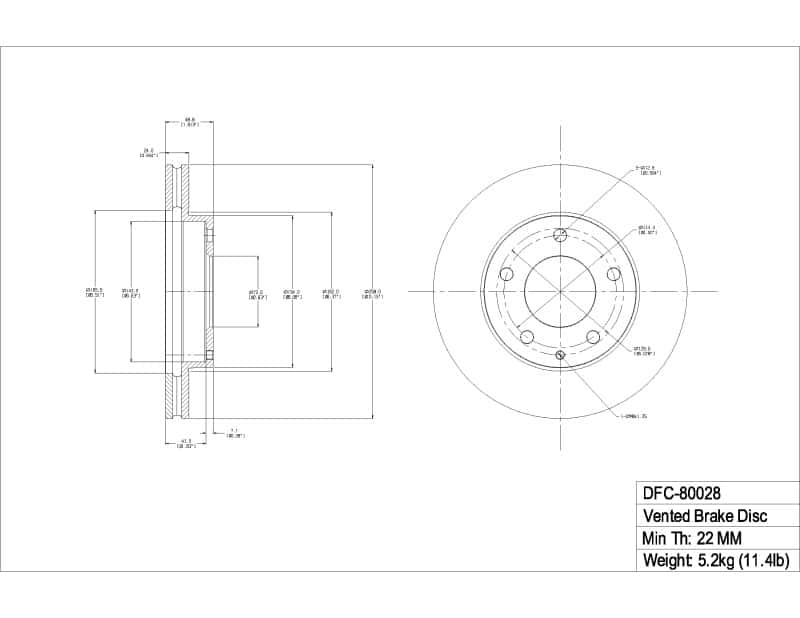 DFC — DFC 93-03 Ford Probe Front Brake Rotor
DFC Brake Rotor - view 6