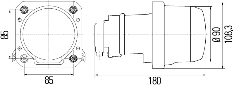 Hella — Hella HLMP 90mm Bi-Xenon D2S 12V ECE LHD *Special Order/No Cancellation*
Universal Headlamp
HdLtAssembly - view 5