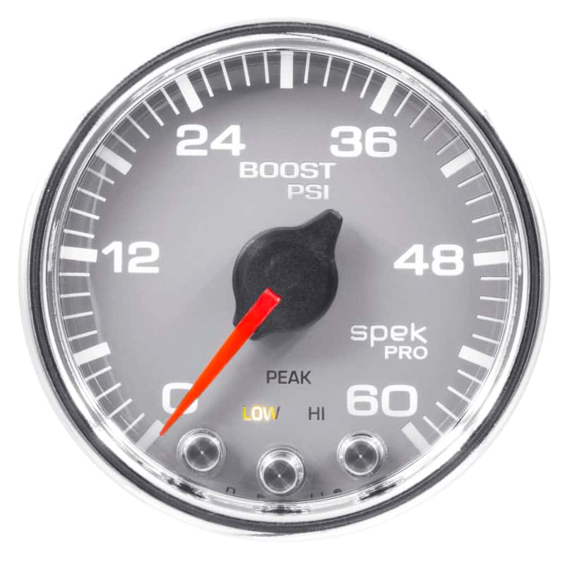 AutoMeter — Autometer Spek-Pro Gauge Boost 2 1/16in 60psi Stepper Motor W/Peak & Warn Slvr/Chrm
GA 2" BST 60 SCC SPK - view 8