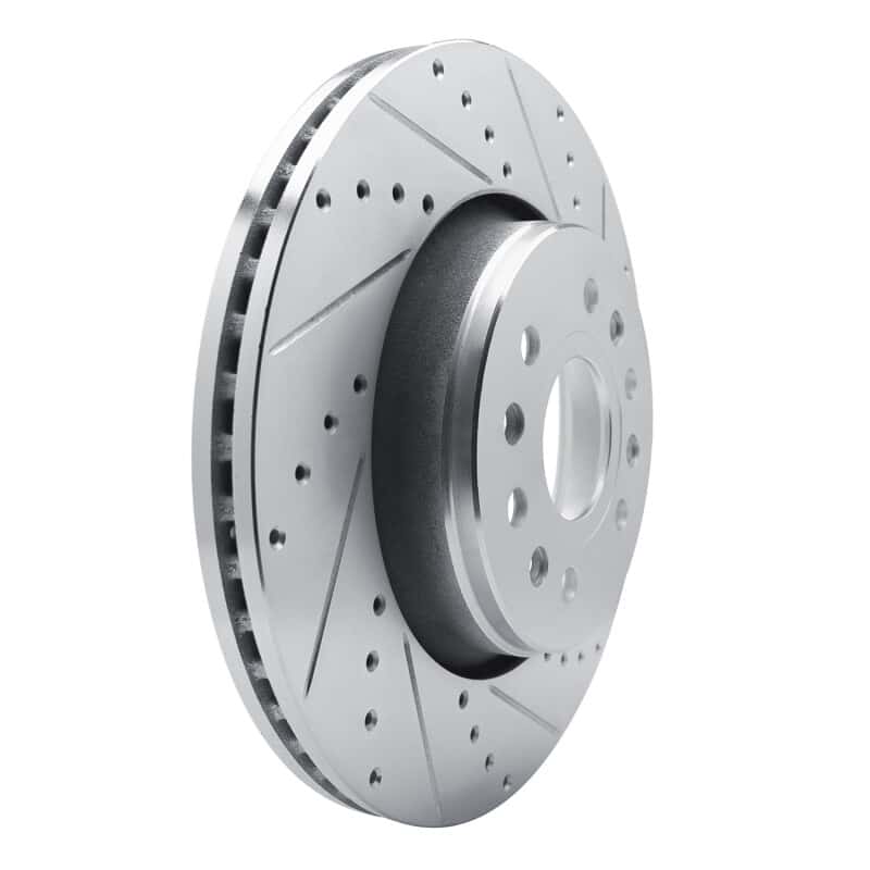 R1 Concepts — R1 21-25 Jeep Grand Wagoneer Front Right Drilled & Slotted Silver Brake Rotor - view 2