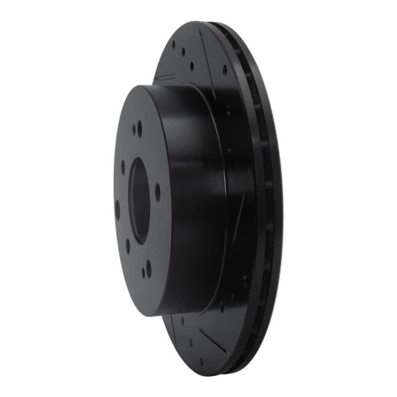 R1 Concepts — R1 06-12 Mitsubishi Eclipse Rear Right Drilled & Slotted Black Brake Rotor
R1 Brake Rotor Drill - view 2