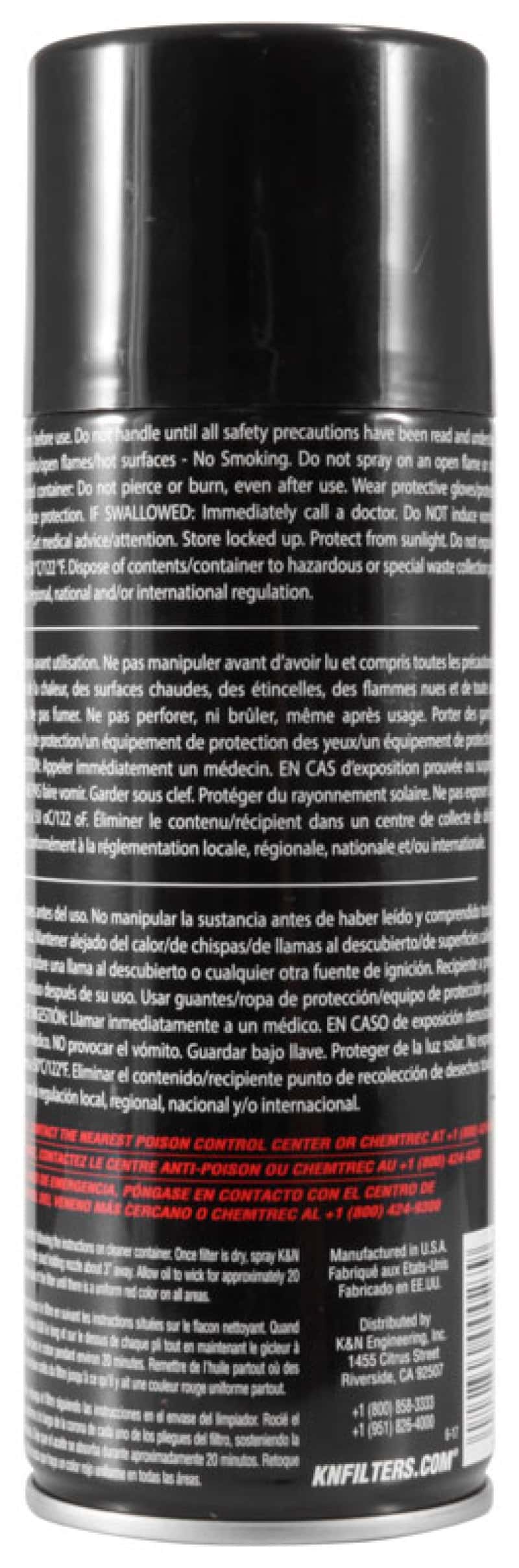 K&N Engineering — K&N 12.25 oz. Aerosol Air Filter Oil
Air Filter Oil-12.25
Filter Oil - view 6