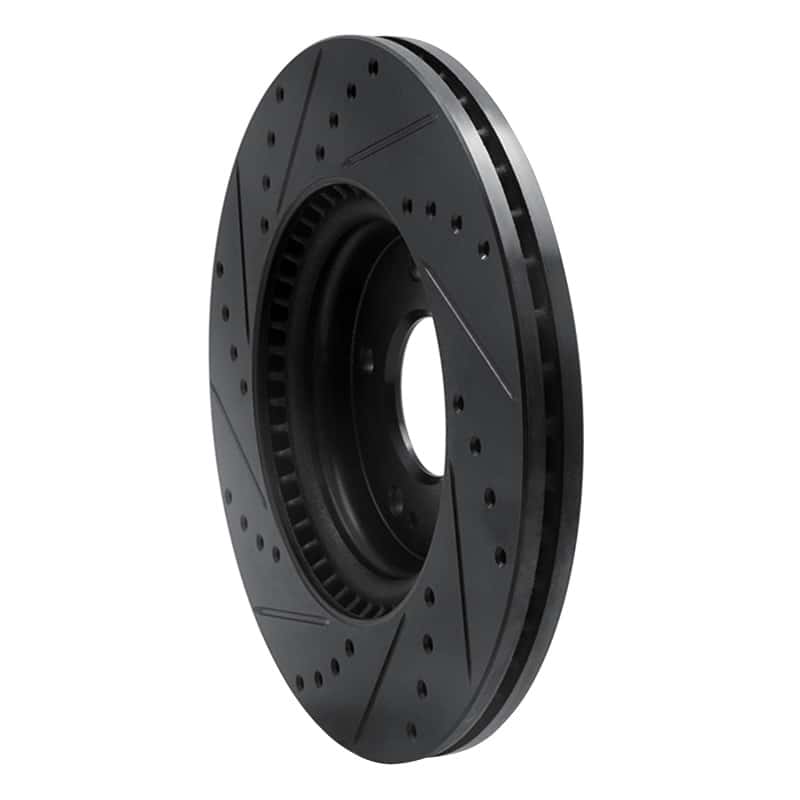 R1 Concepts — R1 20-25 Hyundai Kona Front Right Drilled & Slotted Black Brake Rotor
Disc Brake Rotor - view 4