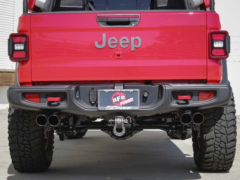aFe — aFe Vulcan Series 3in-2-1/2in 304 SS Cat-Back 2020 Jeep Gladiator (JT) V6-3.6L w/ Black Tips
Cat-Back Exhaust - view 6