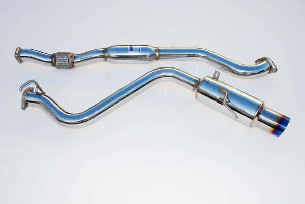 Invidia — Invidia 08-09 WRX Sedan 76mm (101mm tip) REGULAR Titanium Tip Cat-back Exhaust - view 1