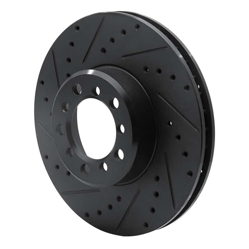 R1 Concepts — R1 85-91 Mercedes-Benz 300SE Front Left Drilled & Slotted Black Brake Rotor
R1 Brake Rotor Drill - view 2