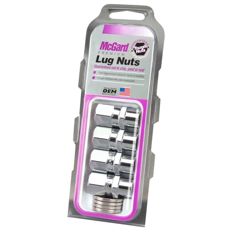 McGard — McGard Hex Lug Nut (Drag Racing Short Shank) M12X1.5 / 13/16 Hex / 1.6in. Length (4-Pack) - Chrome - view 6