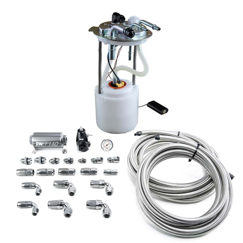 DeatschWerks — DeatschWerks 05-19 Yukon/Tahoe/Suburban DW400 Pump Module and Return SS CPE Plumbing Kit
DW400 Pump Module
Modules - view 2