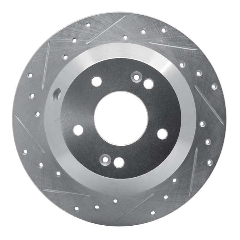 R1 Concepts — R1 10-21 Hyundai Santa Fe Rear Left Drilled & Slotted Silver Brake Rotor
R1 Brake Rotor Drill - view 1