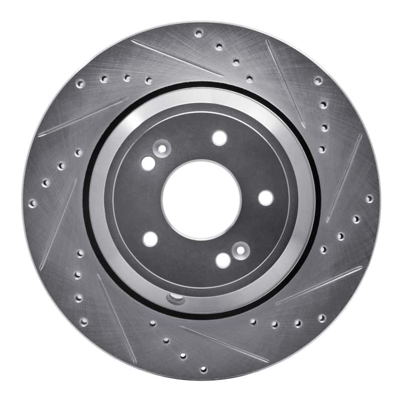 R1 Concepts — R1 18-23 Genesis G80 Rear Right Drilled & Slotted Silver Brake Rotor
R1 Brake Rotor Drill - view 1