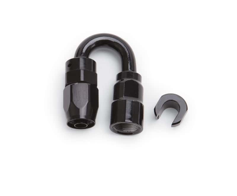 Russell — Russell Performance 3/8in SAE Quick Disc Female to -6 Hose Black 180 Degree Hose End
Hose End - view 1