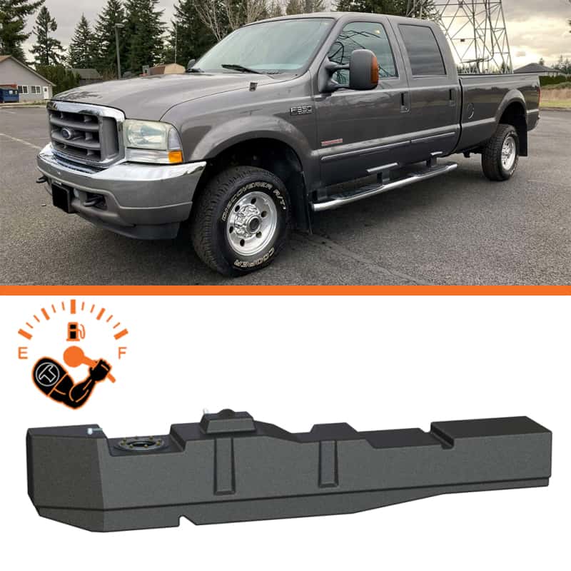 Titan Fuel Tanks — Titan Fuel Tanks 99-07 Ford F-250/F-350 PowerStroke Crew Cab Long Bed 67 Gallon XXL Mid-Ship Tank
Fuel Tank - view 1