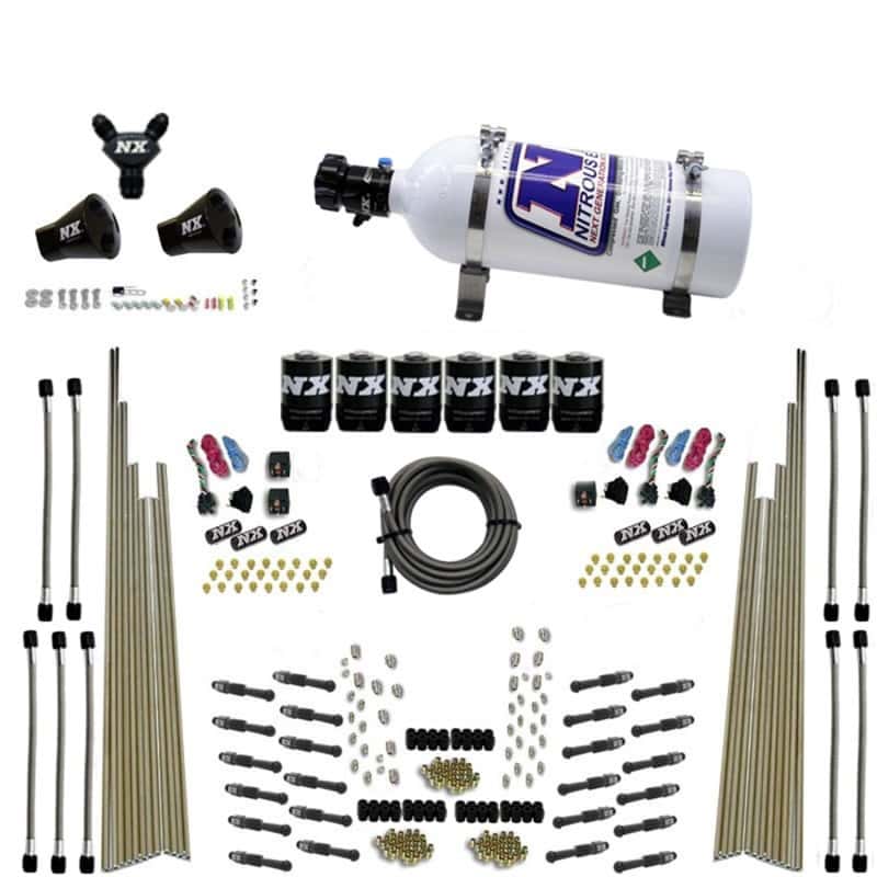 Nitrous Express — Nitrous Express 8 Cyl Dry Direct Port Three Stage 6 Solenoids Nitrous Kit (200-600HP) w/5lb Bottle
Injection System Kit
N2OSys - view 1