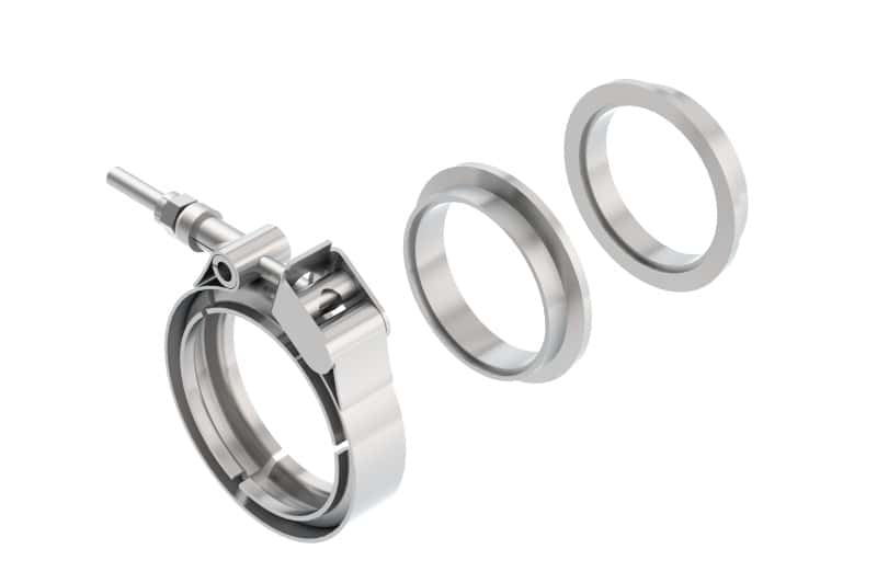 Borla — Borla Universal 2.25in Stainless Steel 3pc V-Band Clamp w/ Male and Female Flanges
Clamp - V-Band - view 2