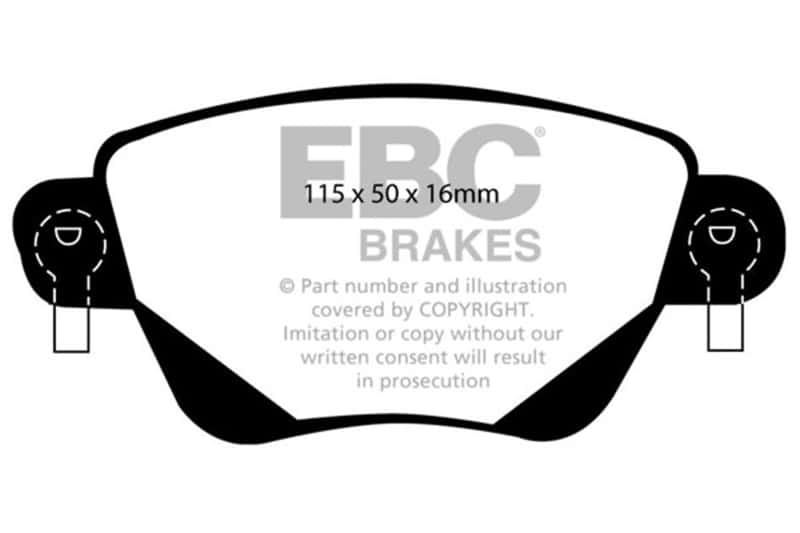 EBC — EBC 01-04 Jaguar X-Type 2.5 Ultimax2 Rear Brake Pads
Disc Brake Pad - view 1