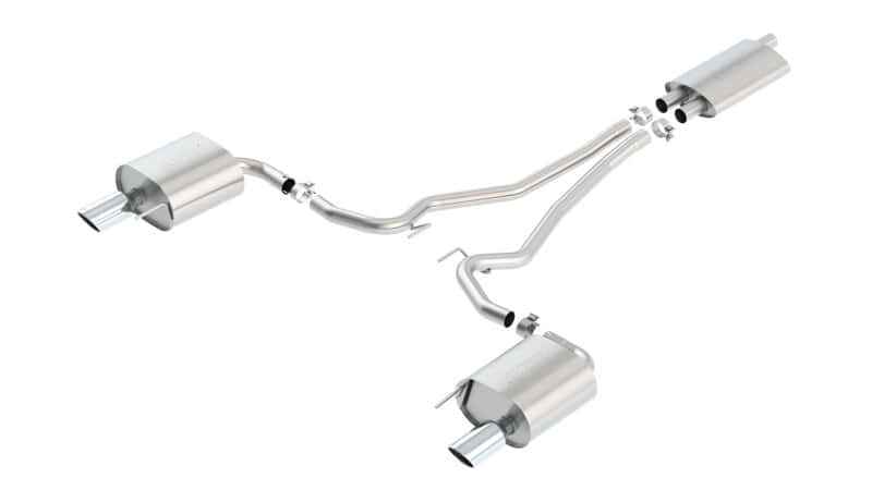 Borla — Borla 15-16 Ford Mustang EcoBoost 2.3L AT/MT EC-Type Cat Back SS Single Round Rolled Tips Exhaust
Cat-Back System
ExhstSysKt - view 2