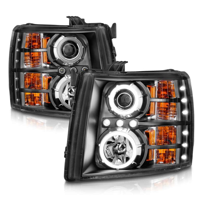 ANZO — ANZO 2007-2013 Chevrolet Silverado 1500 Projector Headlights w/ Halo Black
Head Light Set
HdLtSet - view 9