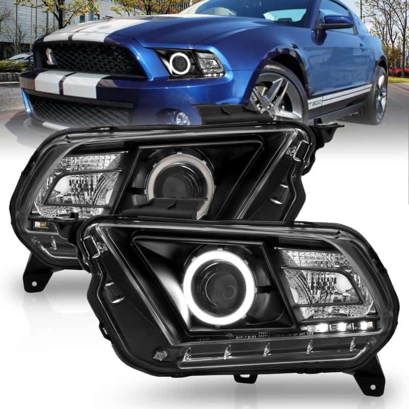ANZO — ANZO 2010-2014 Ford Mustang Projector Headlights w/ Halo Black (CCFL)
Head Light Set
HdLtSet - view 1