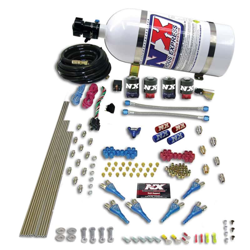 Nitrous Express — Nitrous Express Pro-Shk/Alc 4 Solenoids Nitrous Kit (250-650HP) w/10lb Bottle
Injection System Kit
N2OSys - view 2