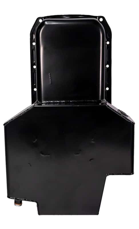 Moroso — Moroso 86-Up Chevrolet SBC (w/1 Pc Seal & Low Clearance) Wet Sump 7qt 7in Steel Oil Pan - Black - view 3