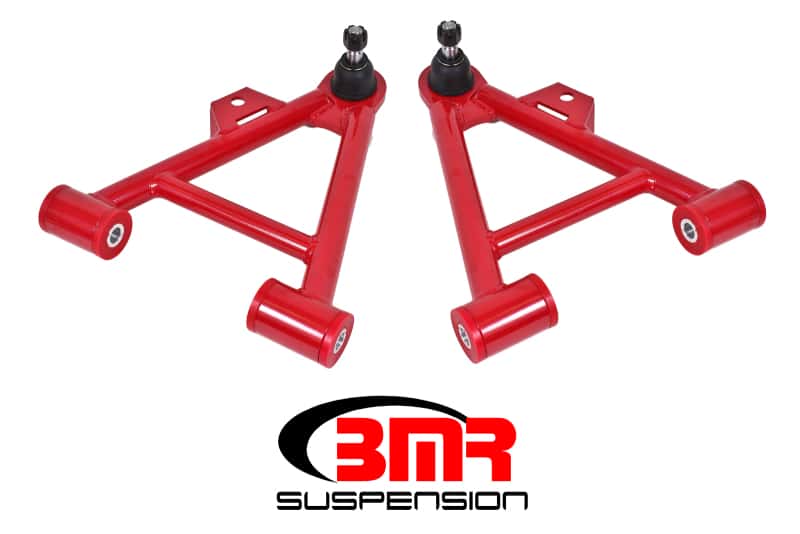 BMR Suspension — BMR 79-93 Fox Mustang Lower Non-Adj. A-Arms (Coilover Only) w/ STD. Ball Joint (Poly) - Red
Lower A-arms - view 1