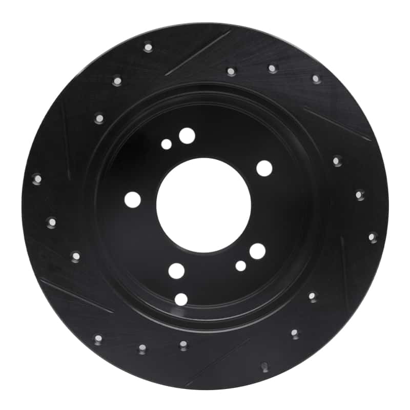 R1 Concepts — R1 07-12 Kia Rondo (Canada) Rear Right Drilled & Slotted Black Brake Rotor
R1 Brake Rotor Drill - view 5