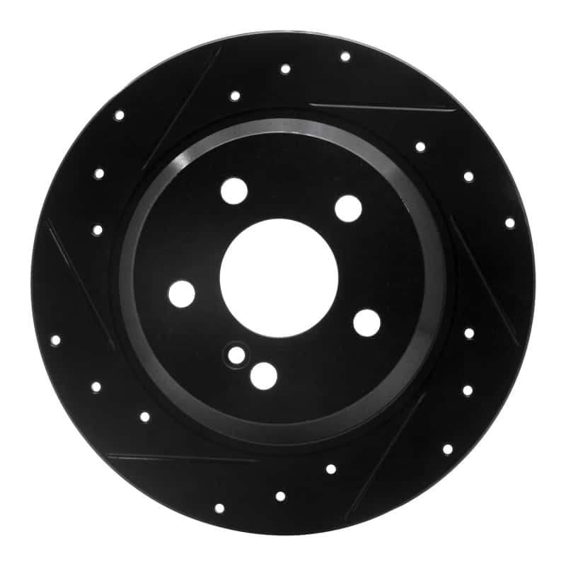 R1 Concepts — R1 03-16 Mercedes-Benz E280 (Canada) Rear Left Drilled & Slotted Black Brake Rotor
R1 Brake Rotor Drill - view 1