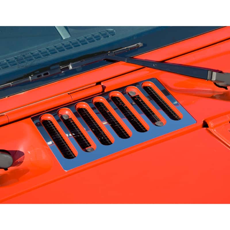 Rugged Ridge — Rugged Ridge 07-18 Jeep Wrangler JK Stainless Steel Cowl Vent Cover
OFFROAD_EXTERIOR
Hood Vent - view 2