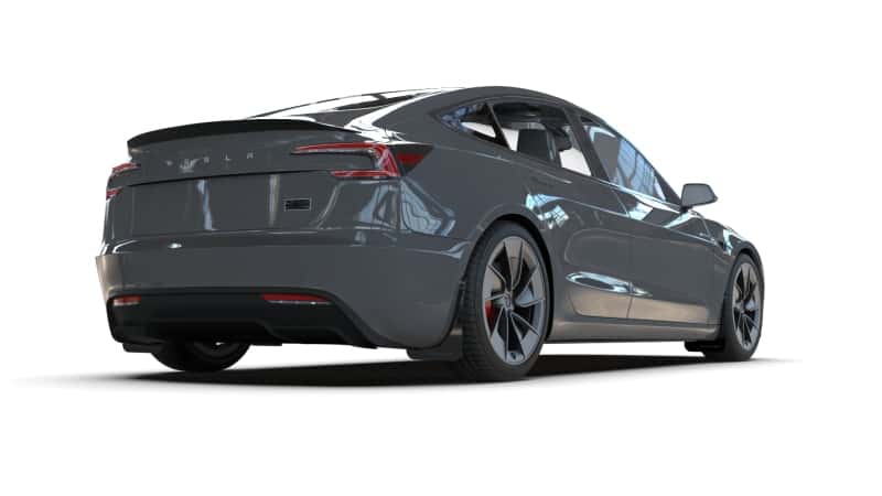 Rally Armor — Rally Armor 24-26 Tesla Model 3 Highland Black UR Mud Flap Dark Grey Logo
Mud Flap - view 4