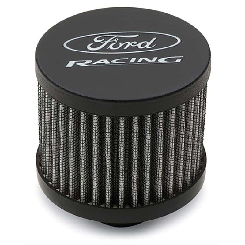 Ford Racing — Ford Racing Black Crinkle Unshielded Breather w/Ford Racing Logo
VlvCvrBreatherStd - view 3