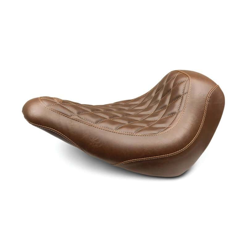 Mustang Motorcycle — Mustang 18-21 Harley Low Rider, Sport Glide Wide Tripper Solo Seat Diamond Stitch - Brown - view 2