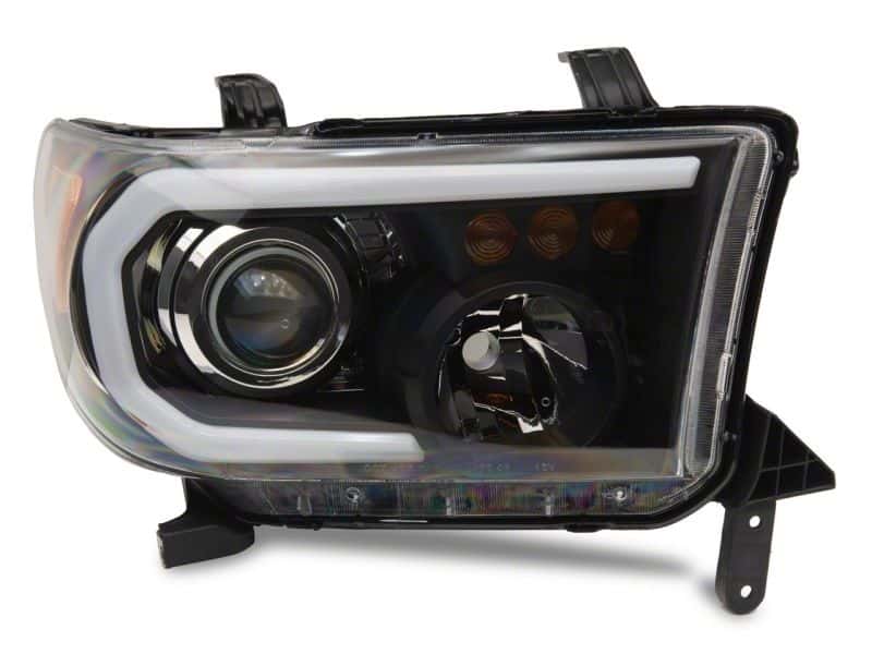 Raxiom — Raxiom 07-13 Toyota Tundra Axial Projector Headlights w/ SEQL LED Bar- Blk Housing (Clear Lens)
Headlights - view 3