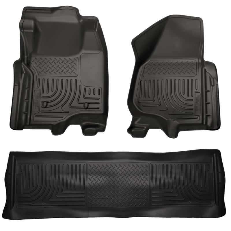 Husky Liners — Husky Liners 11-12 Ford SD Crew Cab WeatherBeater Combo Black Floor Liners (w/o Manual Trans Case)
Floor Liners - view 1
