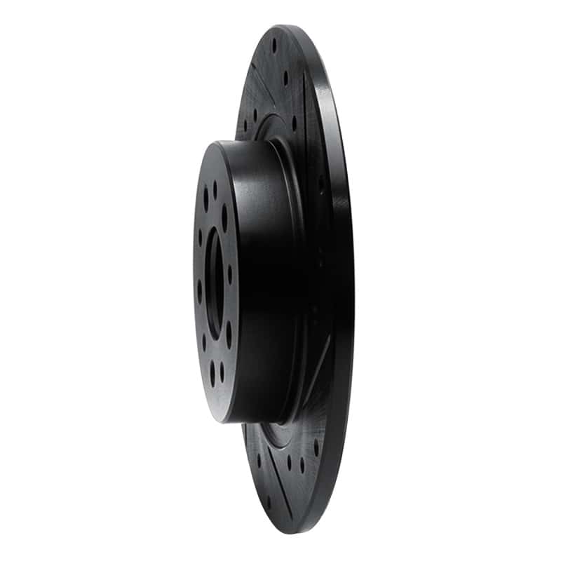 R1 Concepts — R1 14-19 Fiat 500L Rear Right Drilled & Slotted Black Brake Rotor
R1 Brake Rotor Drill - view 2