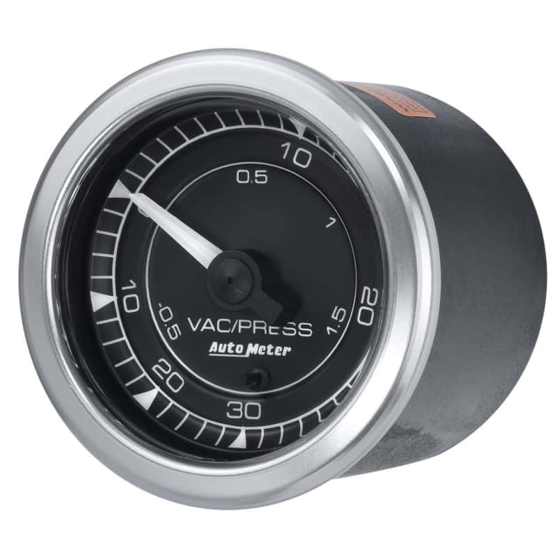 AutoMeter — Autometer Chrono 2-1/16in 30INHG-30PSI Vacuum/Boost Gauge
GA 2" BST 30PSI S CH - view 4