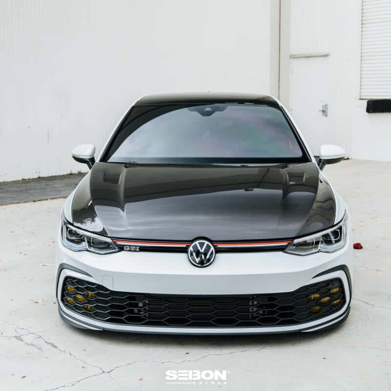 Seibon — Seibon 22-23 Volkswagen Golf GTI/R  TM-Style Carbon Fiber Hood - view 8