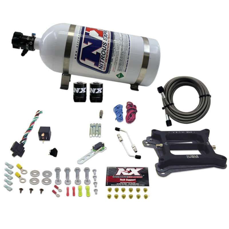 Nitrous Express — Nitrous Express 4150 4-BBL/Gasoline Nitrous Kit (50-300HP) w/10lb Bottle
Injection System Kit
N2OSys - view 2