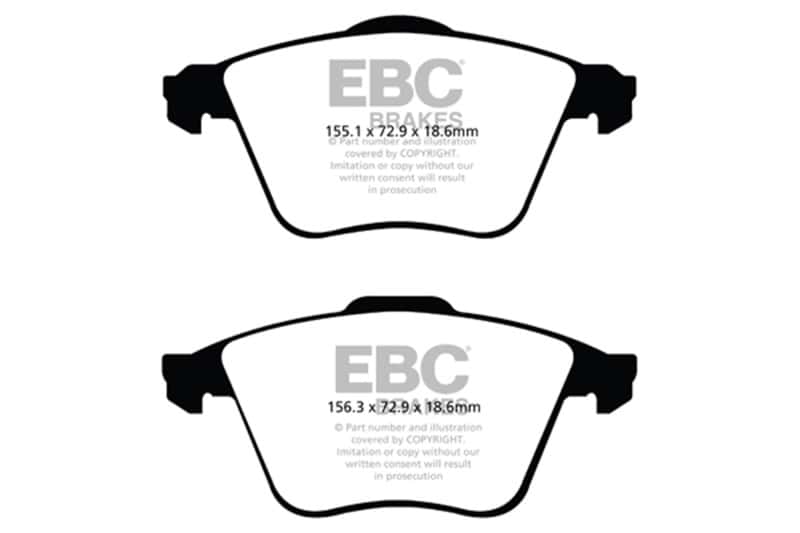 EBC — EBC 07-13 Mazda 3 2.3 Turbo Ultimax2 Front Brake Pads
Disc Brake Pad - view 1